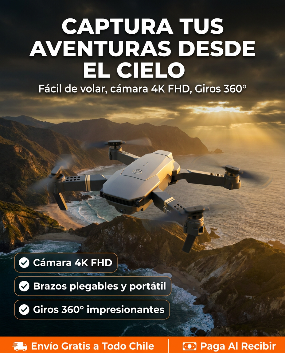 Mini Dron 4K - banner 4:5 paisaje aéreo