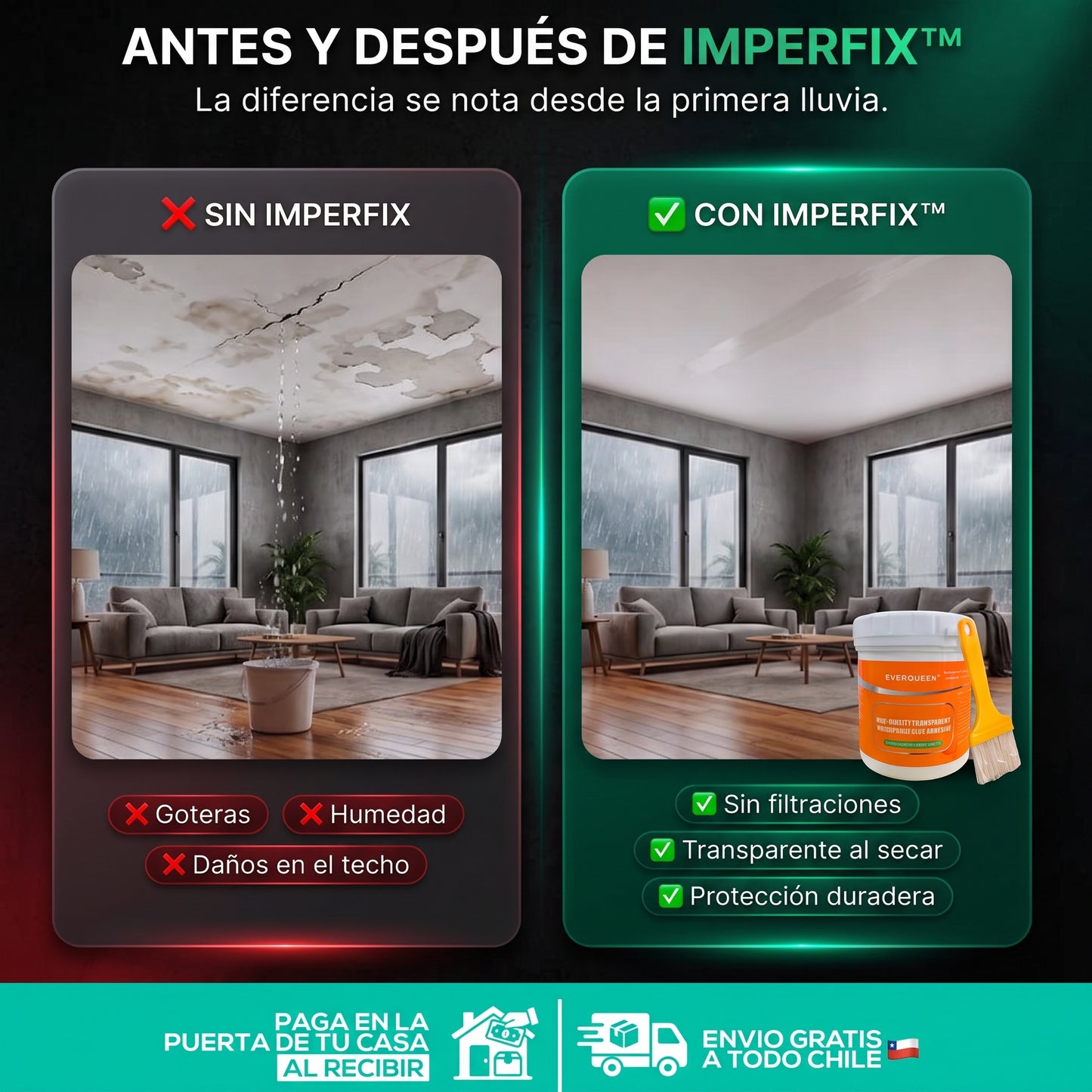 IMPERFIX | Selladores Impermeabilizantes Transparentes de 300gr + brochas incluidas