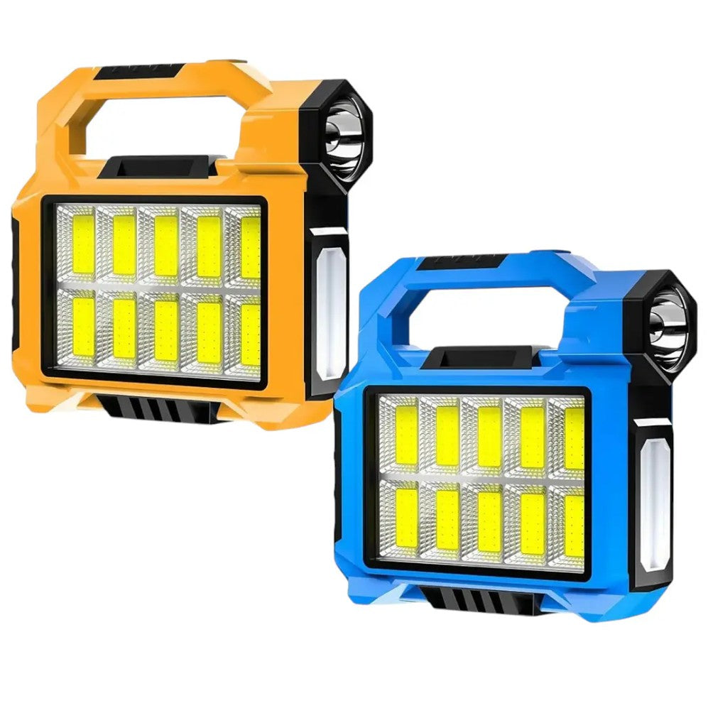 LINTERNA LED RECARGABLE USB Y PANEL SOLAR 3EN1