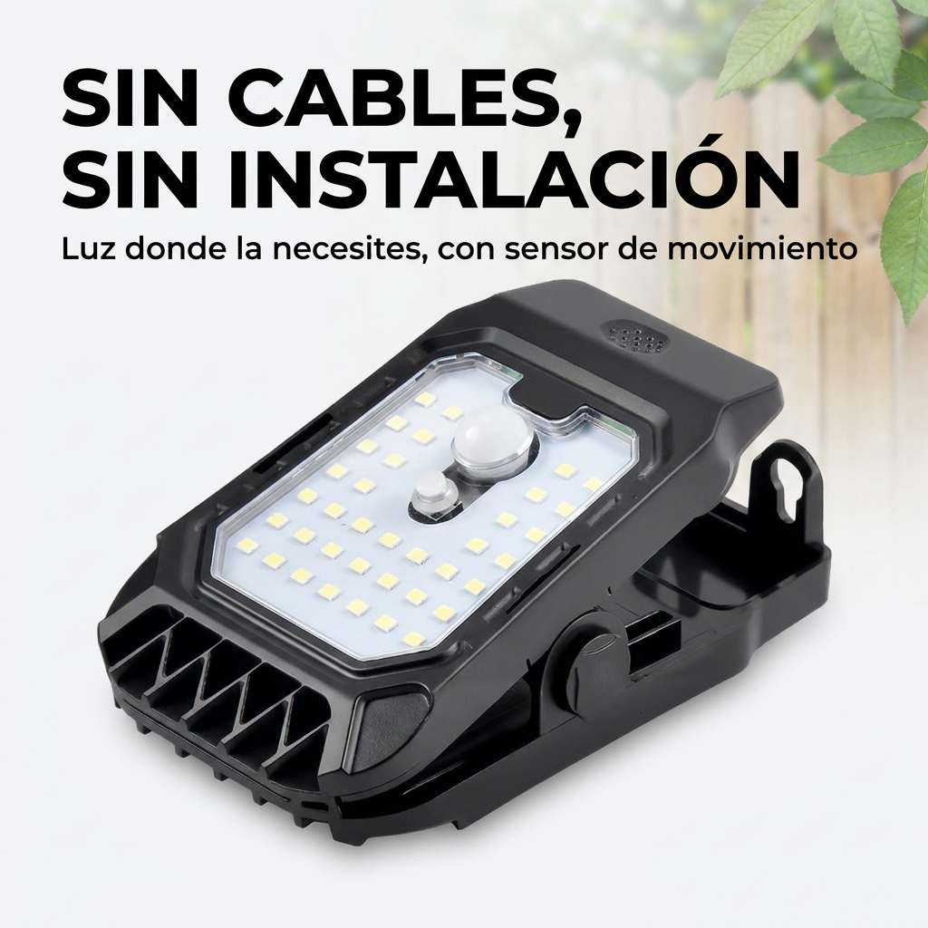 Banner 1x1 Luz Solar de Pinza - Sin cables sin instalacion