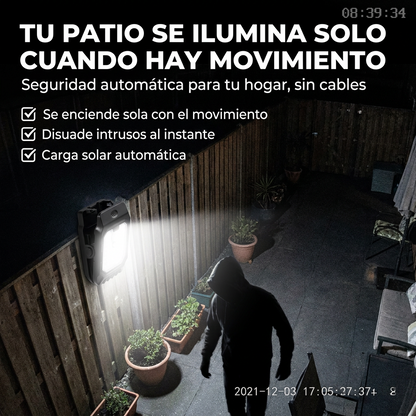 Luz solar de pinza con sensor - patio se ilumina solo con movimiento