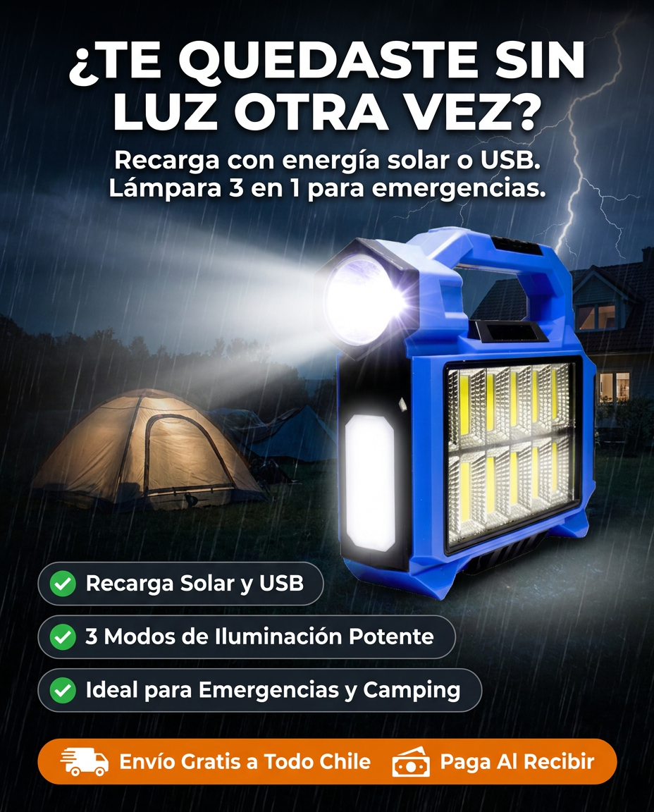 Linterna LED - banner 4:5 escena nocturna